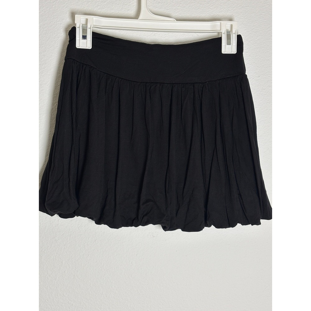 See You Monday Los Angeles Black Bubble Hem Mini Skirt Medium‎  Puff Skirt
